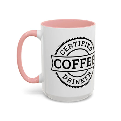 Certified coffee drinker 11oz two-tone ceramic mug - Unique gift for coffee lovers - Mug World