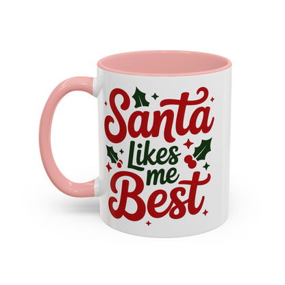 Santa Likes Me Best, Winter Decor, Gift for Coffee Lovers, Unique Present
