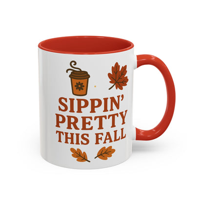 Sippin’ pretty this fall - Accent Coffee Mug (11, 15oz)