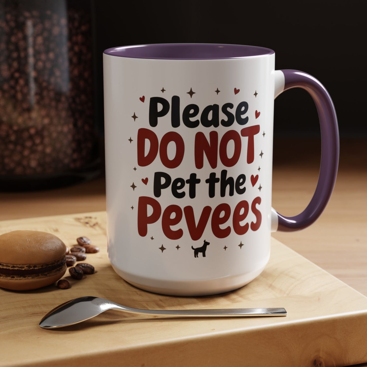 Whimsical Coffee Mug - "Please DO NOT Pet the Peeves"