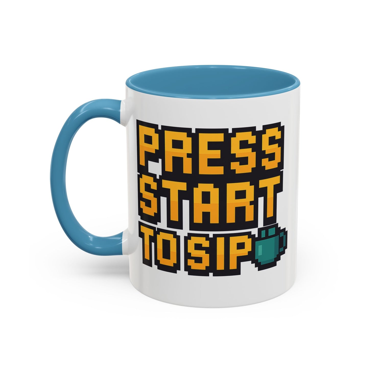 Gamer Coffee Mug, Press Start To Sip, Video Game Gift, Fun Kitchenware, Gaming Decor, Retro Style Mug