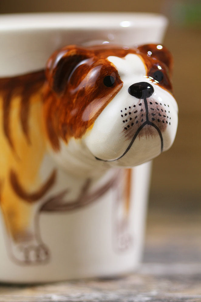 English Bulldog mug Hand Painted