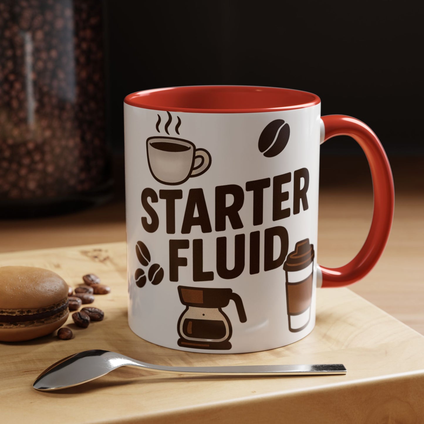 Starter Fluid Coffee Lover's Accent Mug – Perfect Gift for Birthdays, Holidays, or Office Use, Great for Your Morning Brew