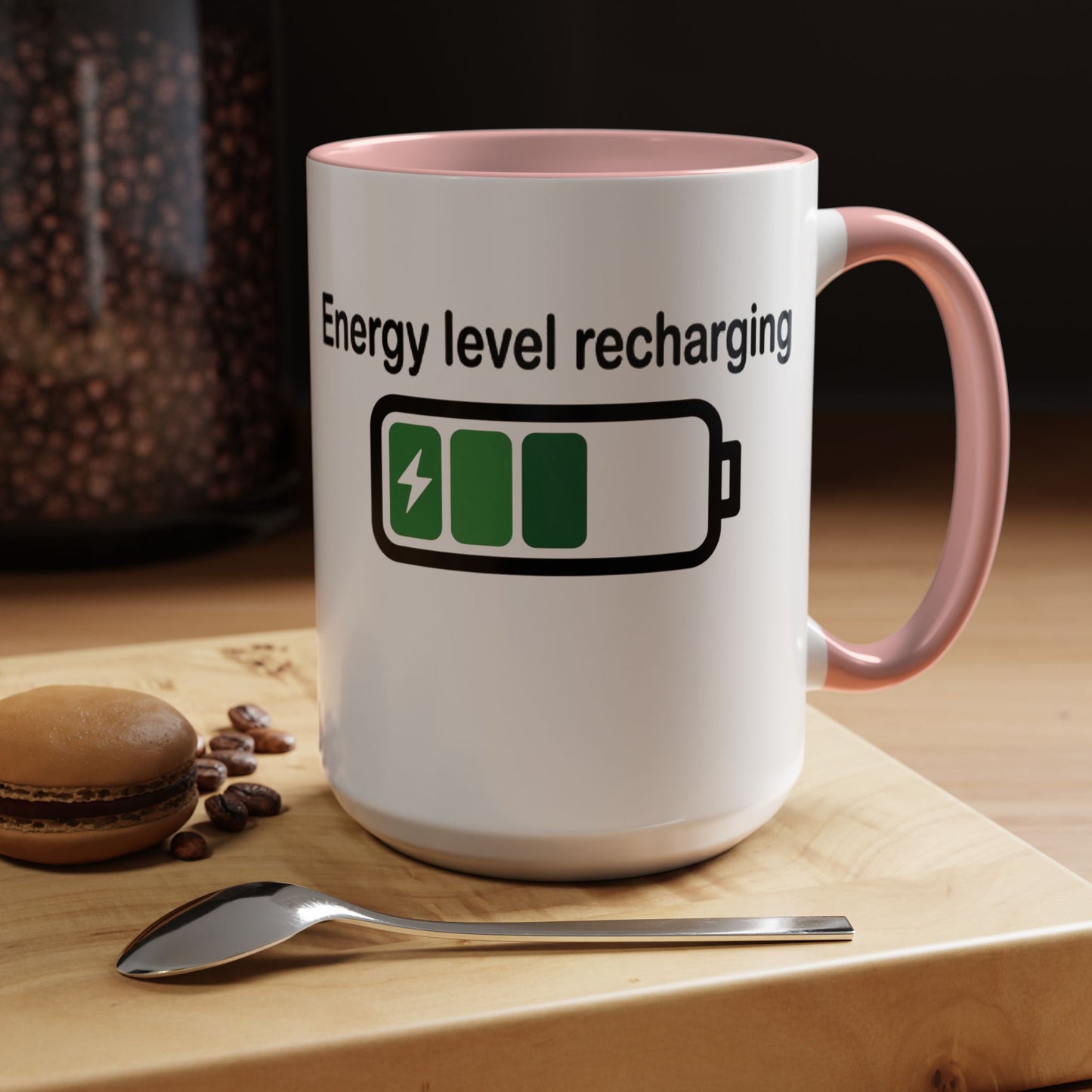 Recharge Your Energy Level, Gift for Tech Lovers, Office Desk Essential, Fun Quote Mug, Unique [...]