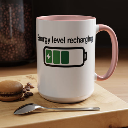 Recharge Your Energy Level, Gift for Tech Lovers, Office Desk Essential, Fun Quote Mug, Unique [...]