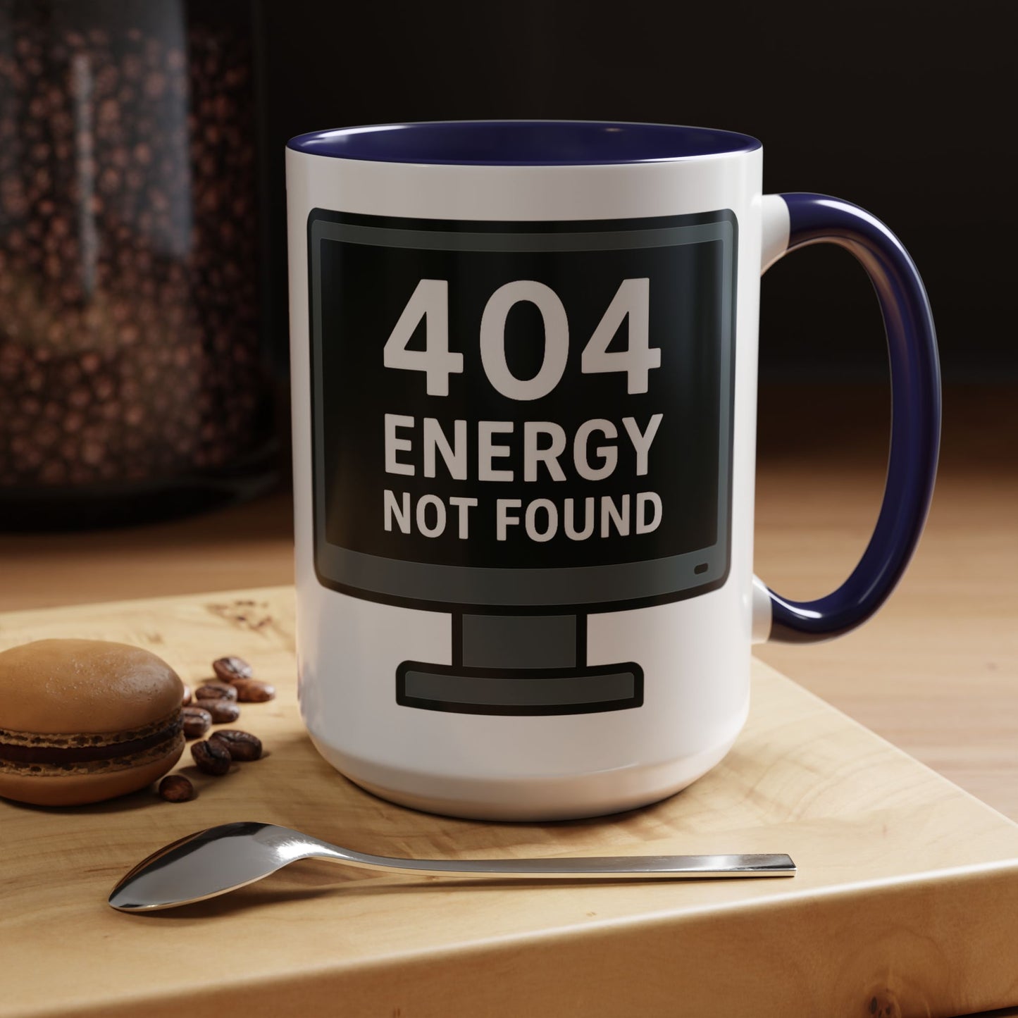 Humorous 404 Energy Not Found Coffee Mug, Funny Gift for Programmers, Unique Office Mug, Tech Lover's Gift, Coffee Lovers Mug