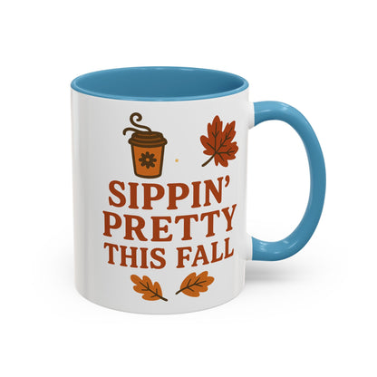 Sippin’ pretty this fall - Accent Coffee Mug (11, 15oz)