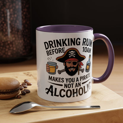 Pirate-Themed Coffee Mug, Fun Gift for Rum Lovers, Perfect for Pirate Parties, Nautical Decor, Unique Holiday Present