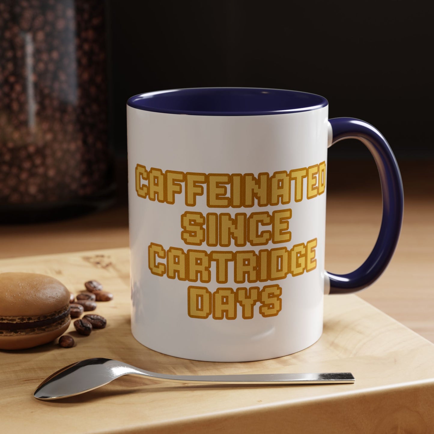 Caffeinated Nostalgia Coffee Mug, Retro Gamer Mug, Gift for Gamers, Fun Coffee Cup, Unique Kitchenware, Video Game Enthusiast
