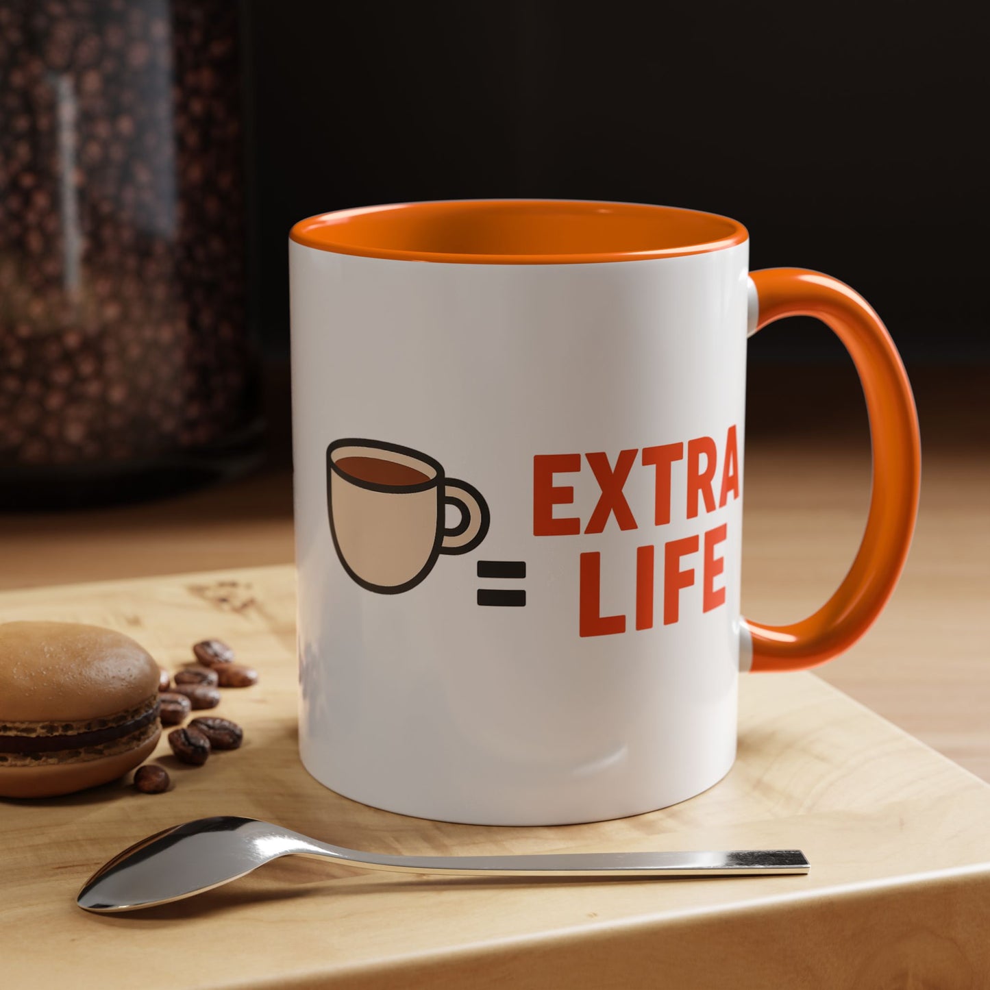 Coffee Extra Life Design, Unique Kitchen Decor, Birthday or Holiday Gift
