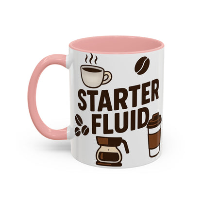 Starter Fluid Coffee Lover's Accent Mug – Perfect Gift for Birthdays, Holidays, or Office Use, Great for Your Morning Brew