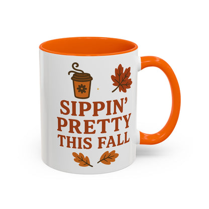 Sippin’ pretty this fall - Accent Coffee Mug (11, 15oz)