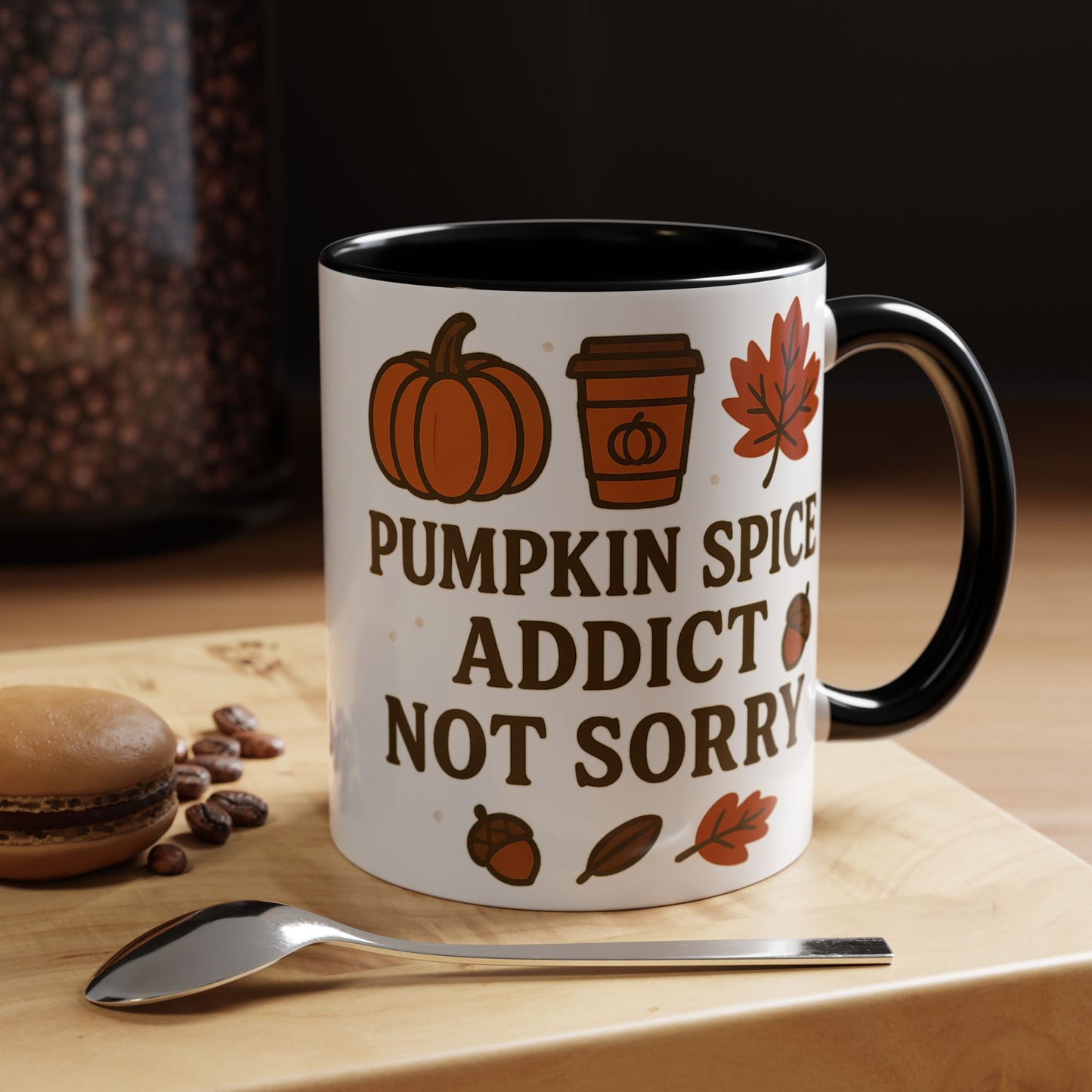 Pumpkin Spice Addict Coffee Mug, Cozy Fall Gift for Coffee Lovers, Autumn Decor, Cute Mug for Thanksgiving