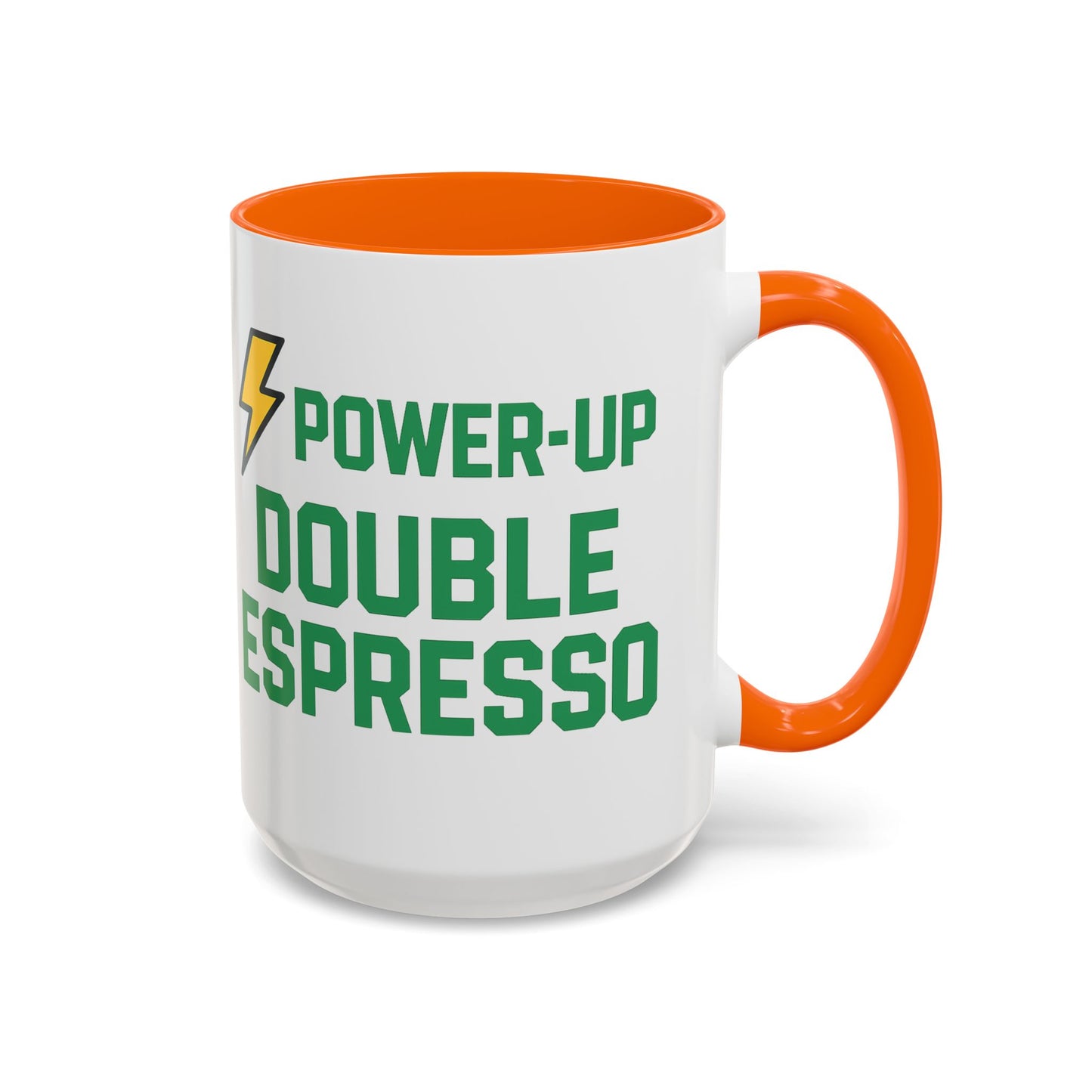 Power-Up Double Espresso Coffee Mug | Energizing Drinkware for Coffee Lovers, Gift for Baristas, Morning Motivation, Kitchen Decor