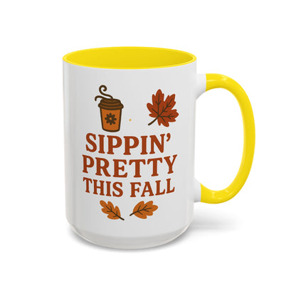 Sippin’ pretty this fall - Accent Coffee Mug (11, 15oz)