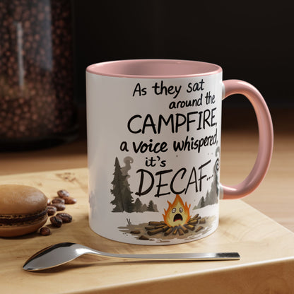 Scary Campfire Decaf Story Coffee Mug - Fun Gift for Outdoor Lovers, Camping, Hiking