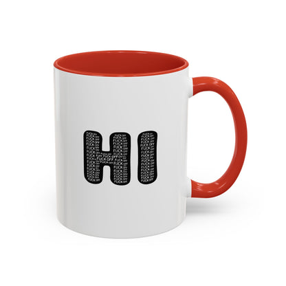Explicit 'HI' Design, Modern Mug for Tea Lovers, Gift Idea for Friends, Unique Office Decor, Home Kitchen Accessory