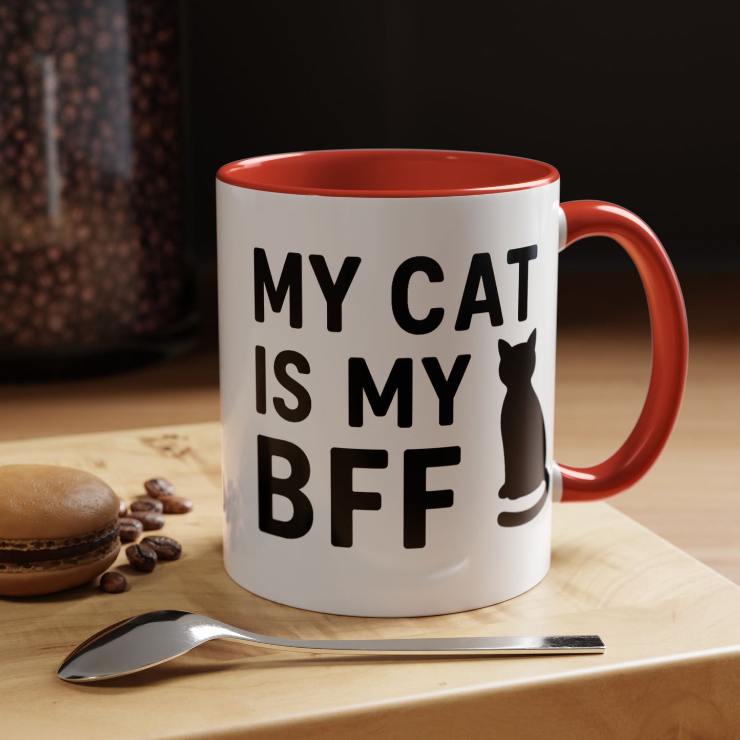 My Cat is My BFF - Perfect Gift for Pet Owners, Funny Pet Mug, Unique Cat Gifts, Cat Mom Mug, Animal Lover's Mug