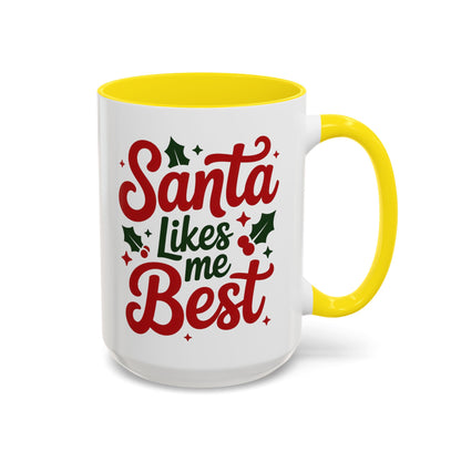 Santa Likes Me Best, Winter Decor, Gift for Coffee Lovers, Unique Present