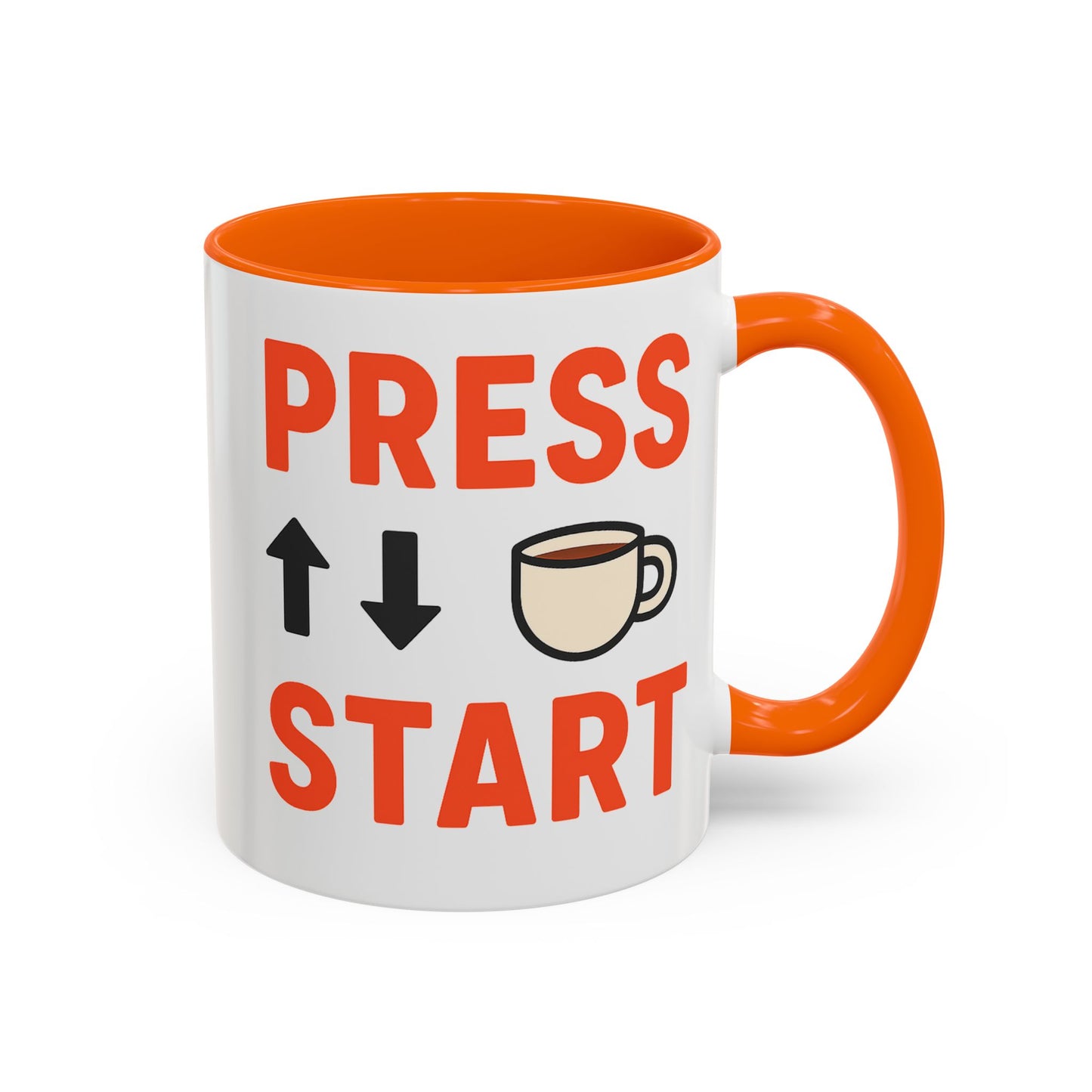 Press Start Retro Gamer Design, Fun Gifts for Gamers, Office Essentials, Tea Lovers, Unique Home Decor
