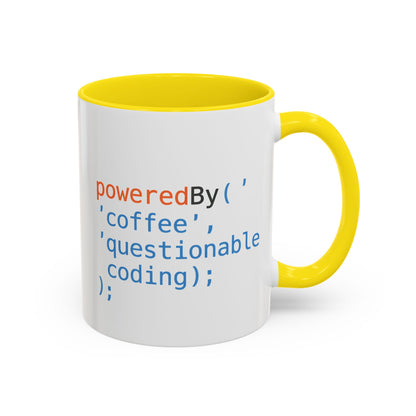 Coffee-Themed Accent Mug with Programmer Humor, Gift for Coders, Computer Enthusiasts, Office Use, Birthday, Tech Celebration
