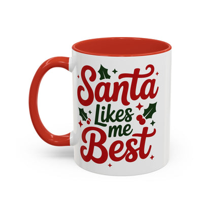 Santa Likes Me Best, Winter Decor, Gift for Coffee Lovers, Unique Present