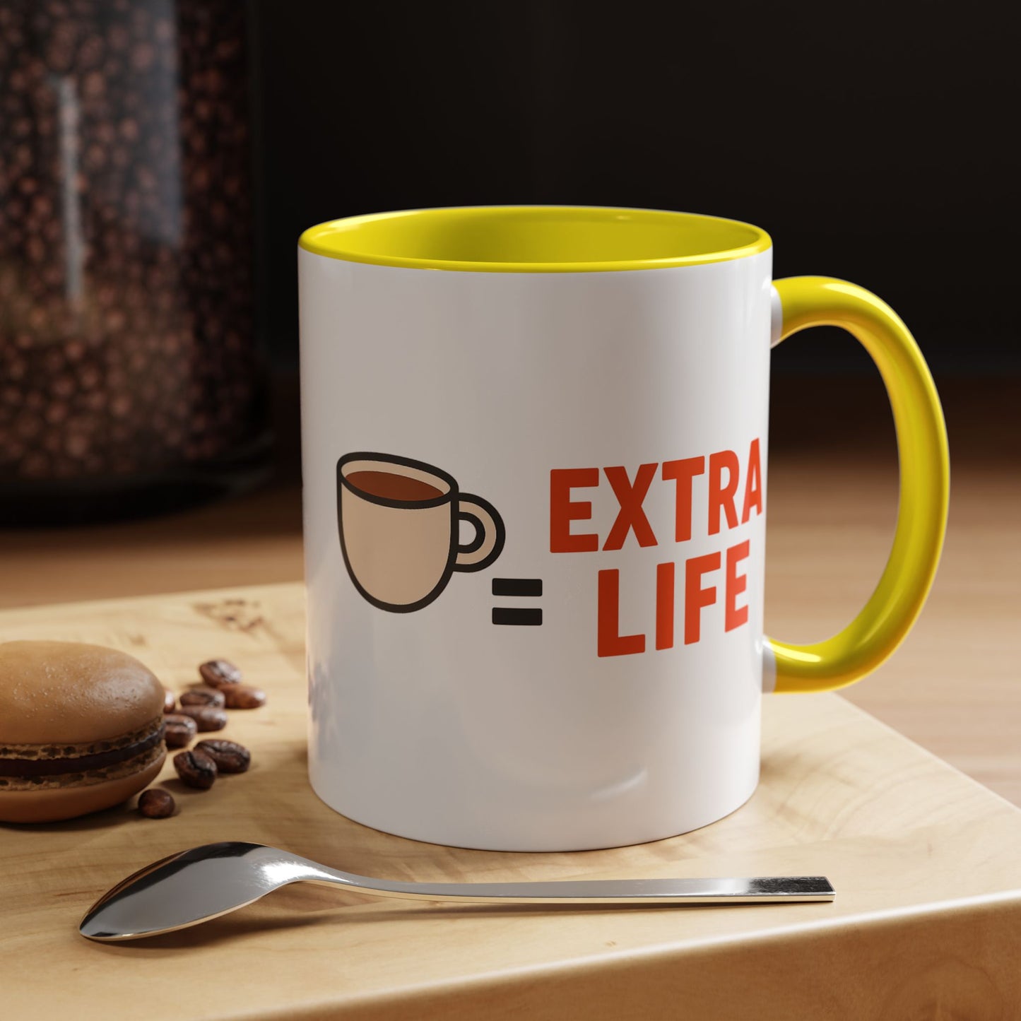 Coffee Extra Life Design, Unique Kitchen Decor, Birthday or Holiday Gift