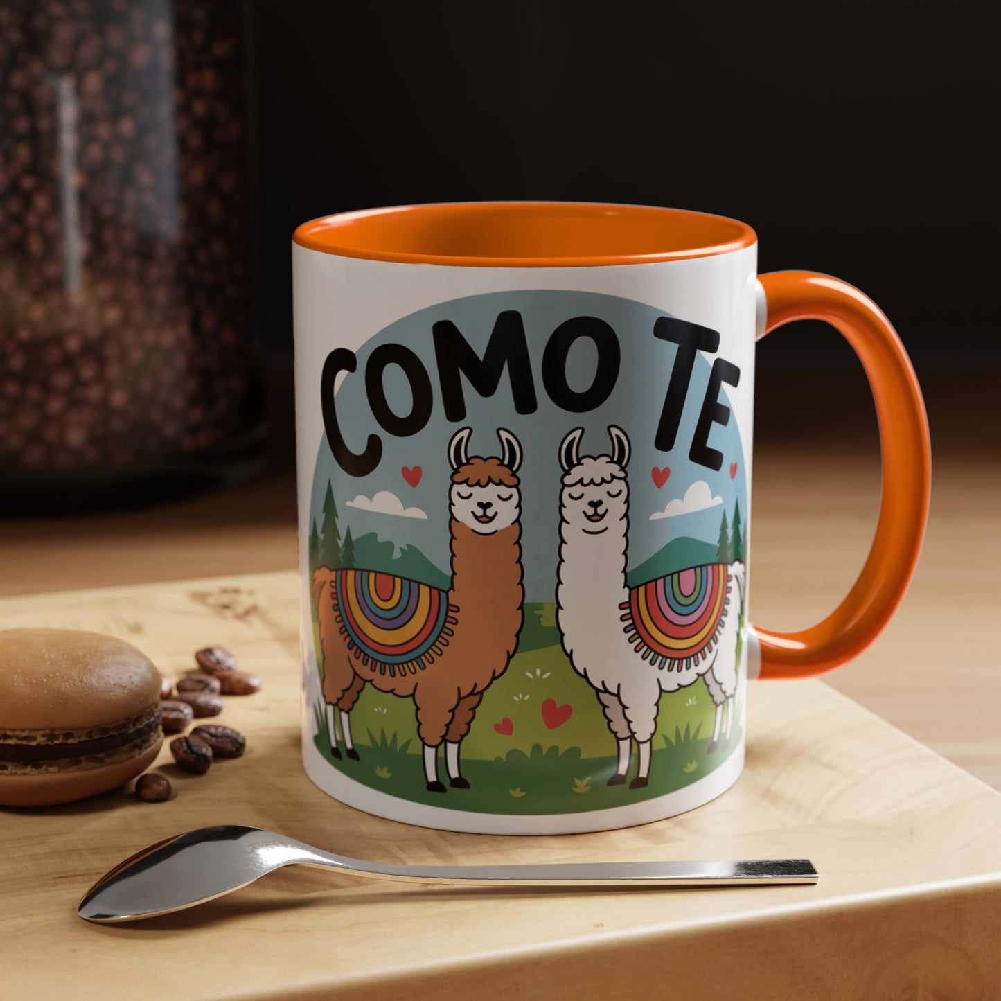 Como Te Llama Love Coffee Mug, Fun Animal Mug