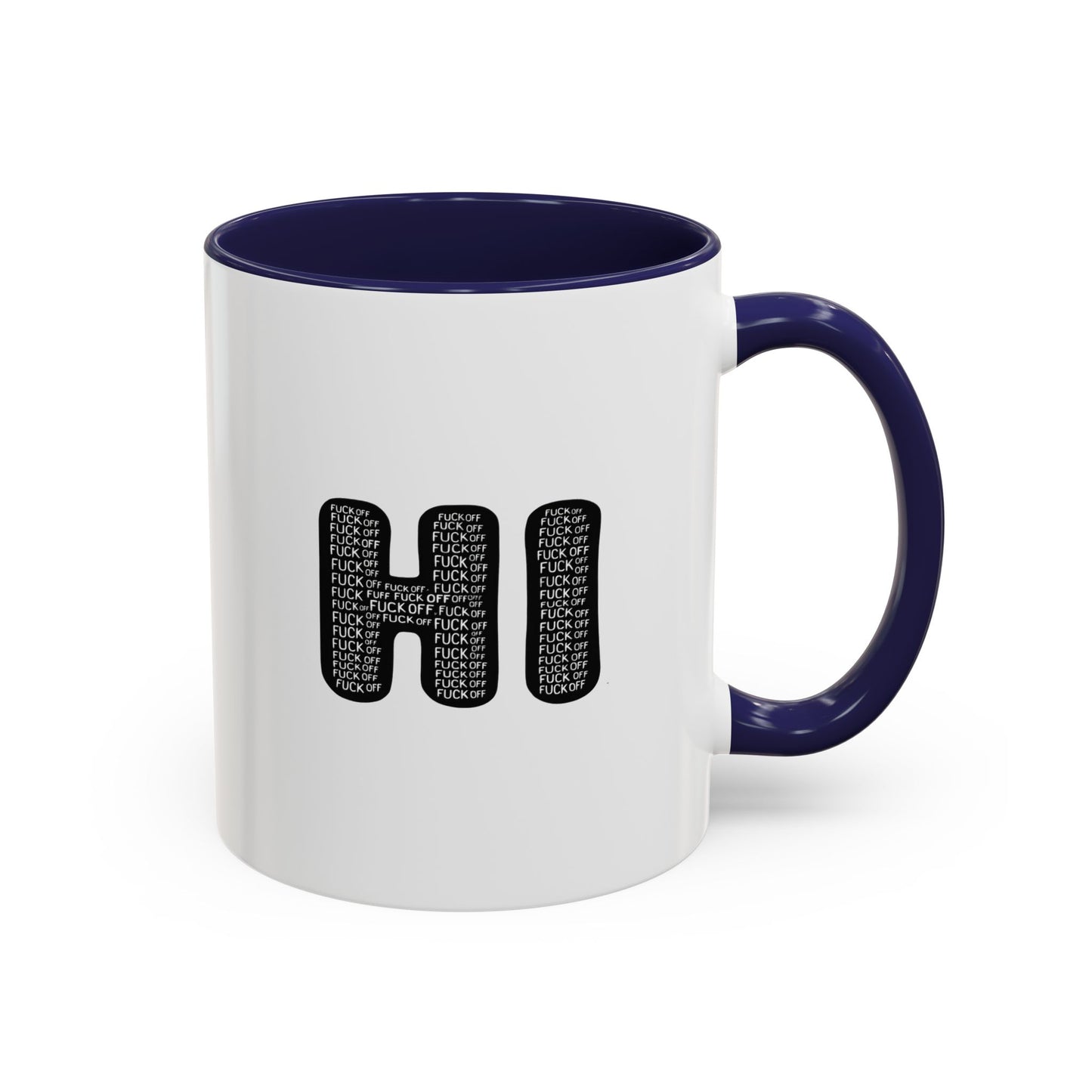 Explicit 'HI' Design, Modern Mug for Tea Lovers, Gift Idea for Friends, Unique Office Decor, Home Kitchen Accessory