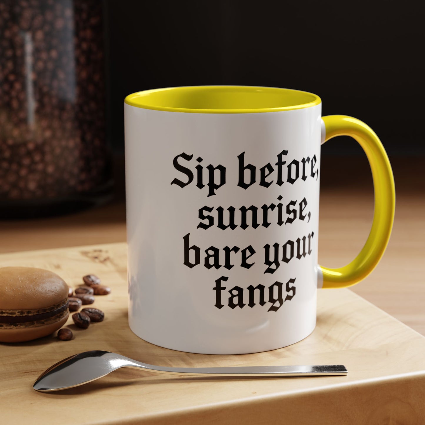 Sip Before Sunrise, Gothic Style, Perfect for Morning Coffee, Halloween Gift, Unique Home Decor, Sarcastic Quote Mug