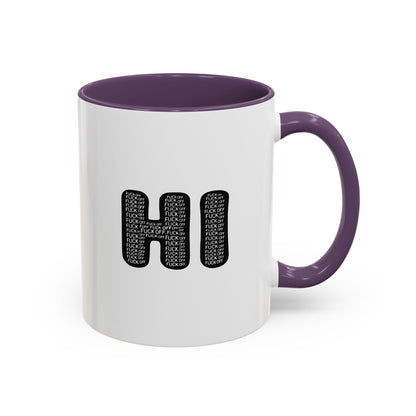 Explicit 'HI' Design, Modern Mug for Tea Lovers, Gift Idea for Friends, Unique Office Decor, Home Kitchen Accessory
