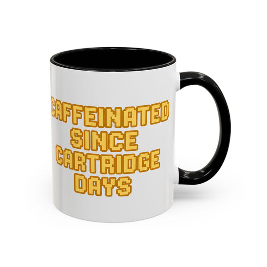 Caffeinated Nostalgia Coffee Mug, Retro Gamer Mug, Gift for Gamers, Fun Coffee Cup, Unique Kitchenware, Video Game Enthusiast