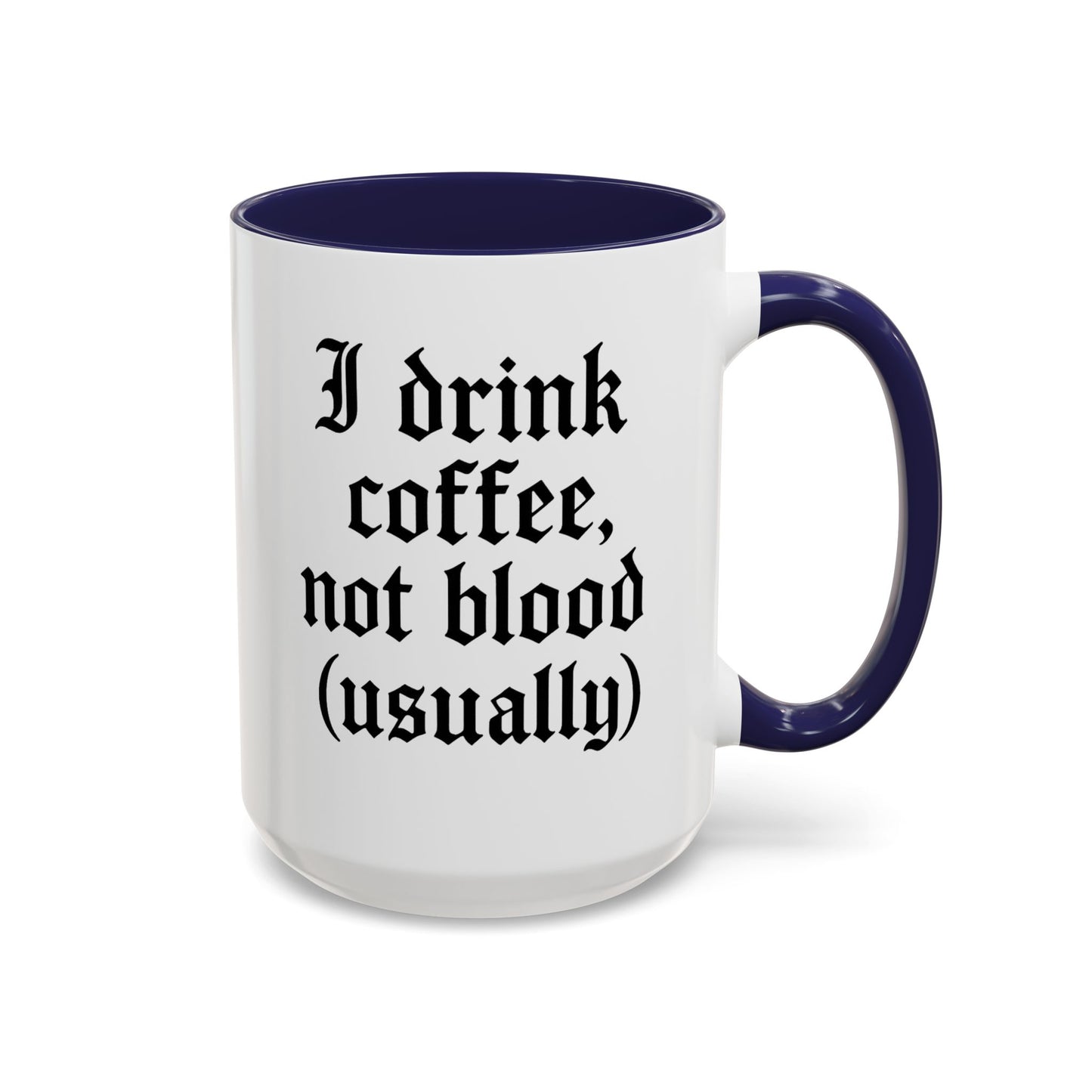 I Drink Coffee Not Blood (Usually), Funny Gift for Coffee Lovers, Black Accent Mug, Unique Kitchen Decor, [...]