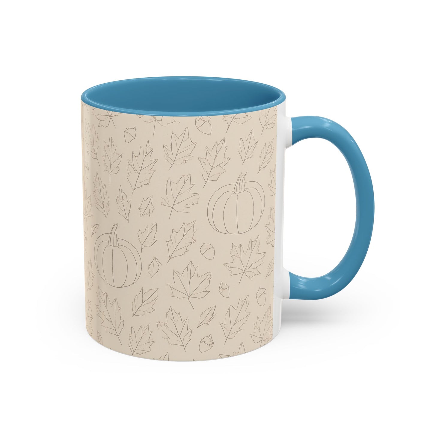 Autumn Leaves Accent Coffee Mug | Fall Decor, Pumpkin Lovers Gift, Cozy Mornings, Seasonal Kitchenware, Ideal for Thanksgiving