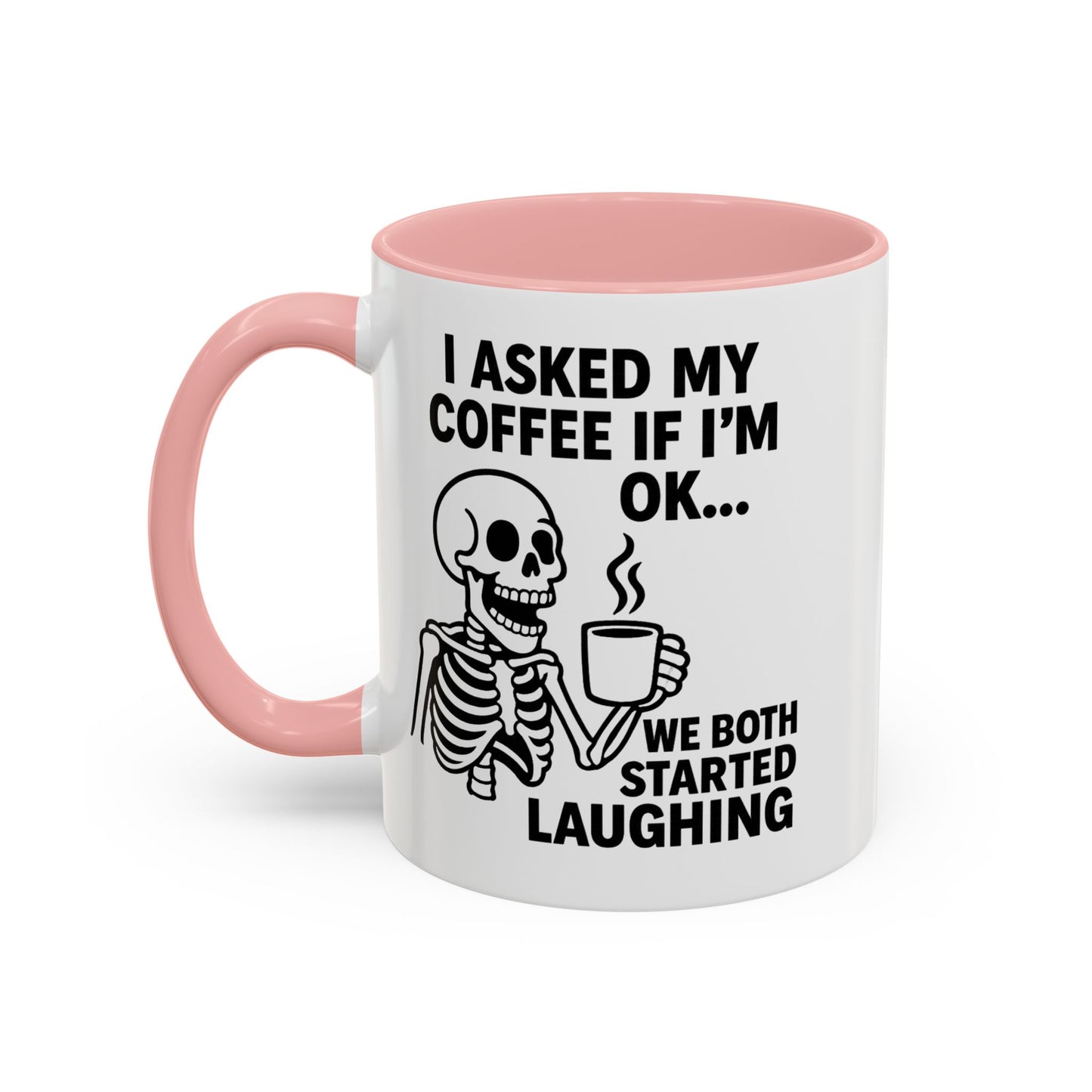 Funny Skeleton Coffee Mug, Halloween Gift, Cute Skeleton Amor, Office Mug, Day of the Dead Coffee Cup