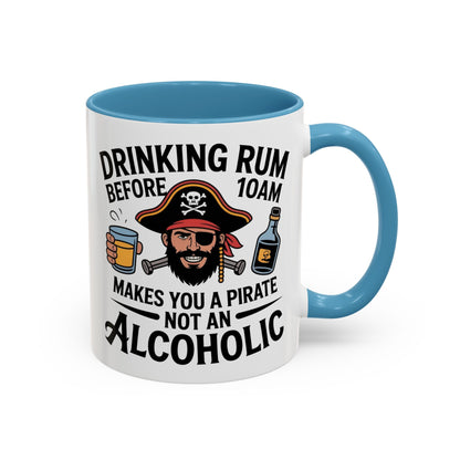 Pirate-Themed Coffee Mug, Fun Gift for Rum Lovers, Perfect for Pirate Parties, Nautical Decor, Unique Holiday Present