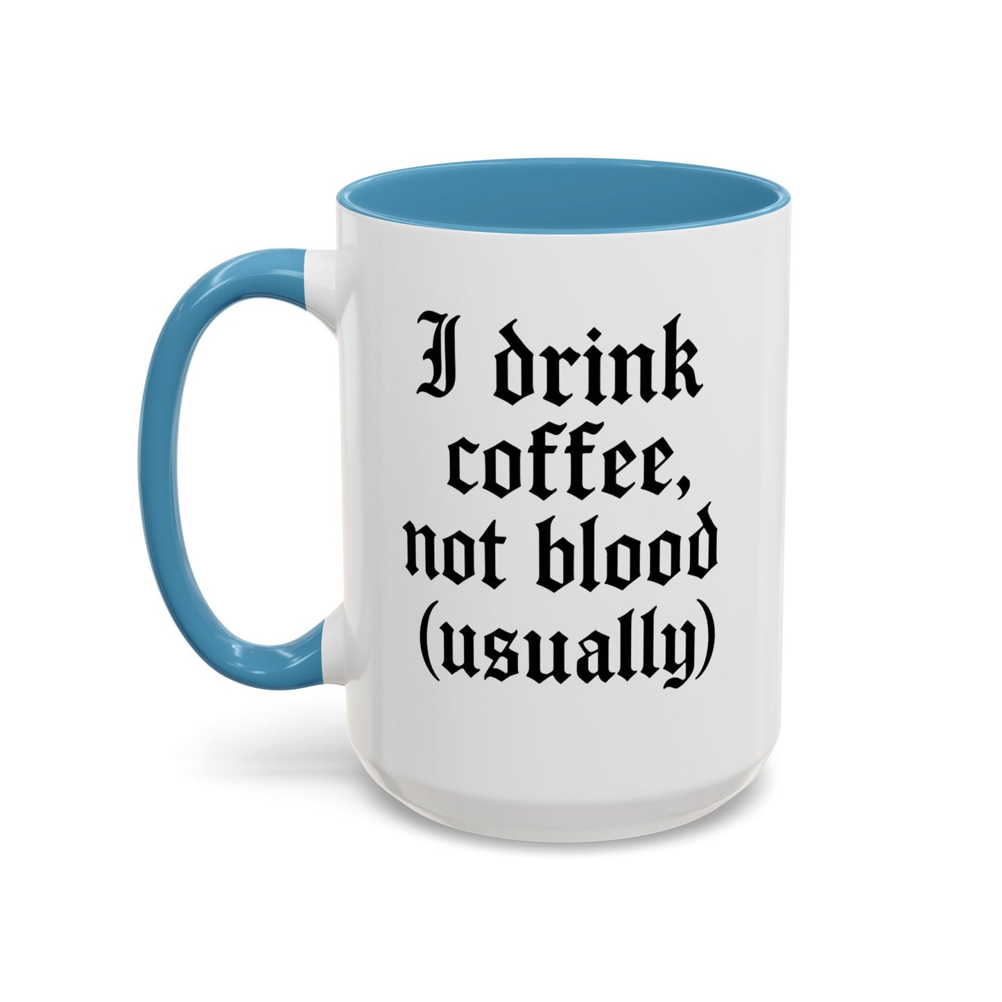 I Drink Coffee Not Blood (Usually), Funny Gift for Coffee Lovers, Black Accent Mug, Unique Kitchen Decor, [...]