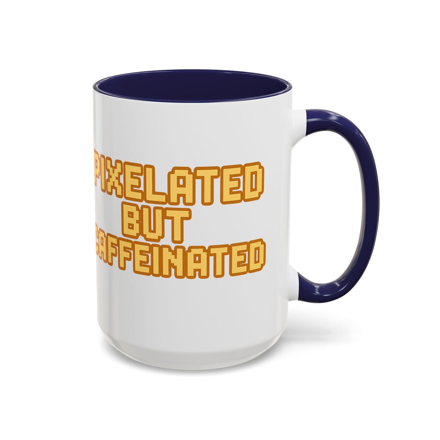 Pixelated Caffeinated Coffee Mug | Gamer Gift, Cute Coffee Cup, Retro Style Mug, Unique Gift for Him/Her, Home Office Decor