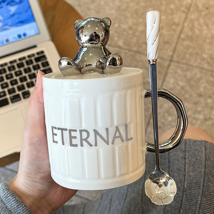 Eternal Bear Mug With Lid Spoon Gift Box