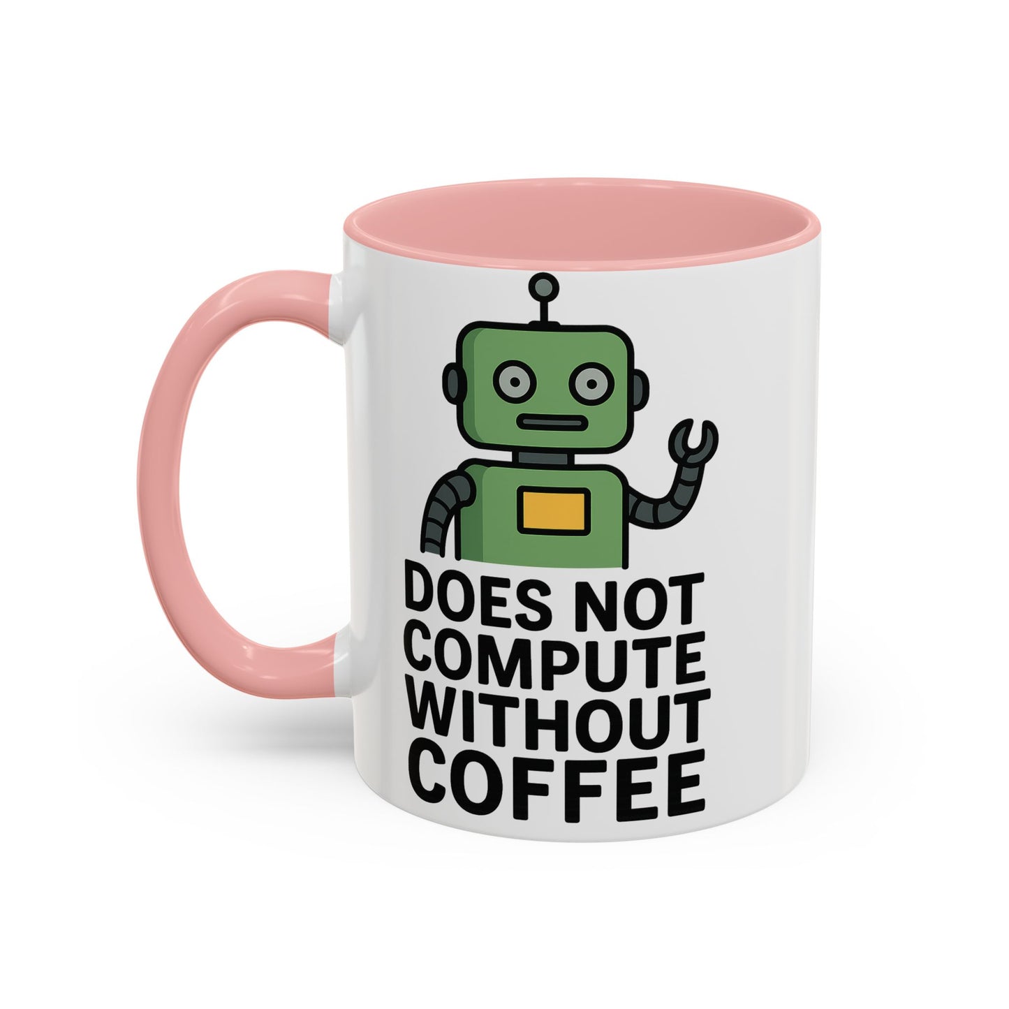Funny Robot Coffee Mug | Does Not Compute Without Coffee | Gift for Tech Lovers, Office Humor, Geeky Kitchen Decor