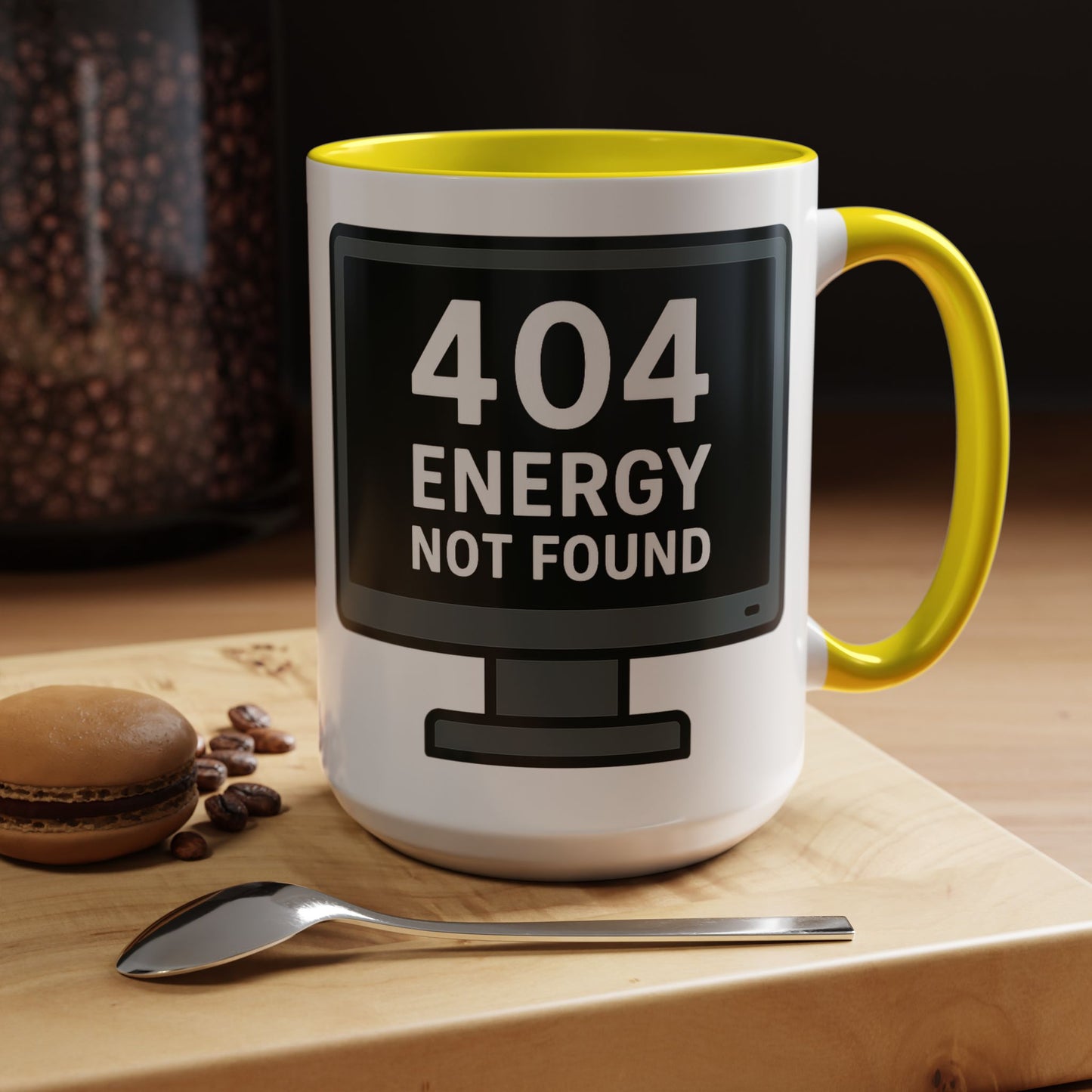 Humorous 404 Energy Not Found Coffee Mug, Funny Gift for Programmers, Unique Office Mug, Tech Lover's Gift, Coffee Lovers Mug