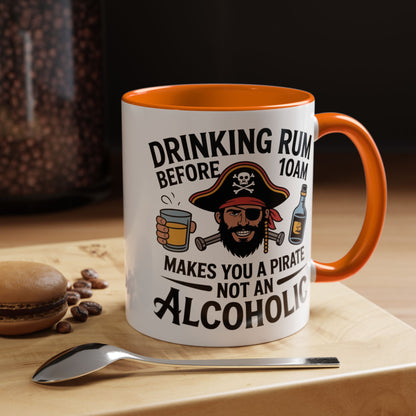 Pirate-Themed Coffee Mug, Fun Gift for Rum Lovers, Perfect for Pirate Parties, Nautical Decor, Unique Holiday Present