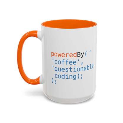 Coffee-Themed Accent Mug with Programmer Humor, Gift for Coders, Computer Enthusiasts, Office Use, Birthday, Tech Celebration