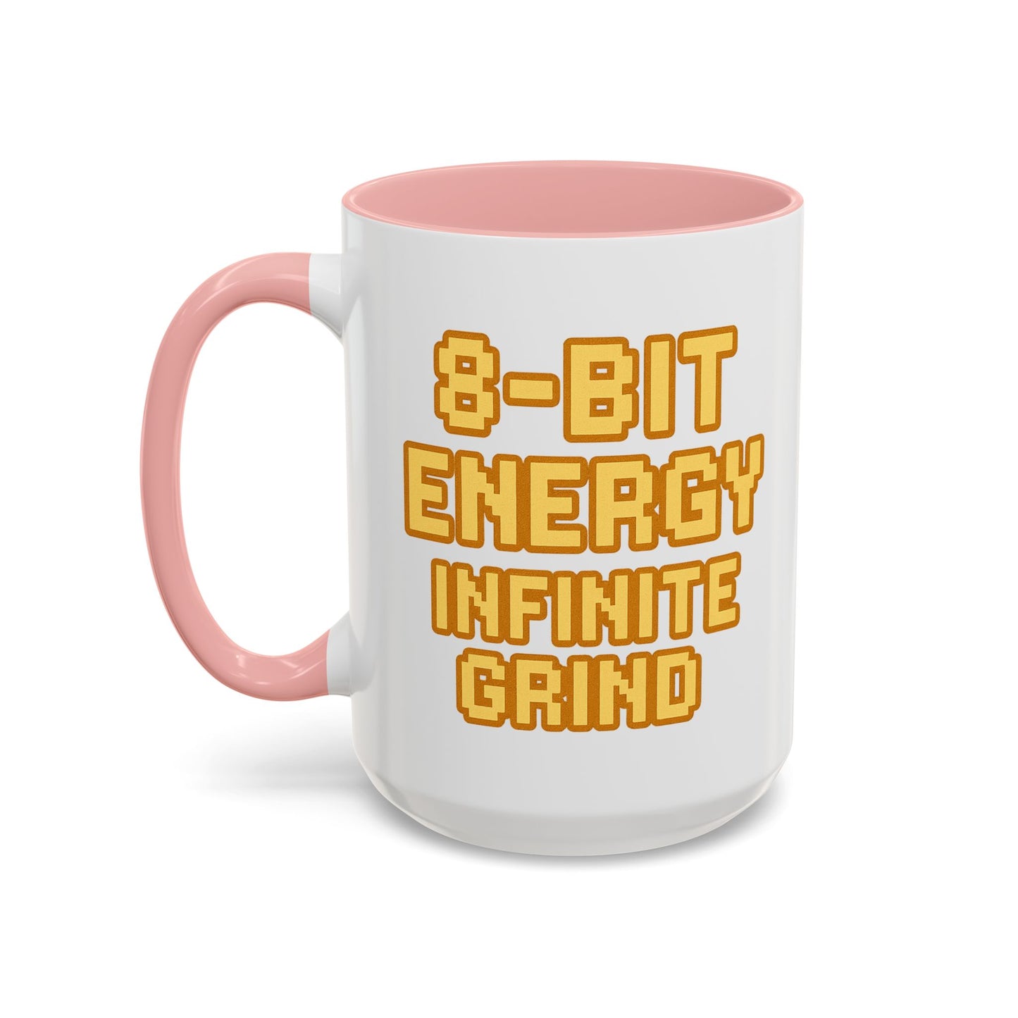 8-Bit Energy Infinite Grind, Cool Gaming Gift, Retro Video Game Cup, Perfect for Gamers, Fun Office Mug