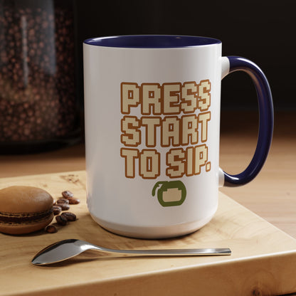 Press Start to Sip, Unique Gift for Gamers, Fun Birthday Present, Video Game Decor, Geeky Kitchenware