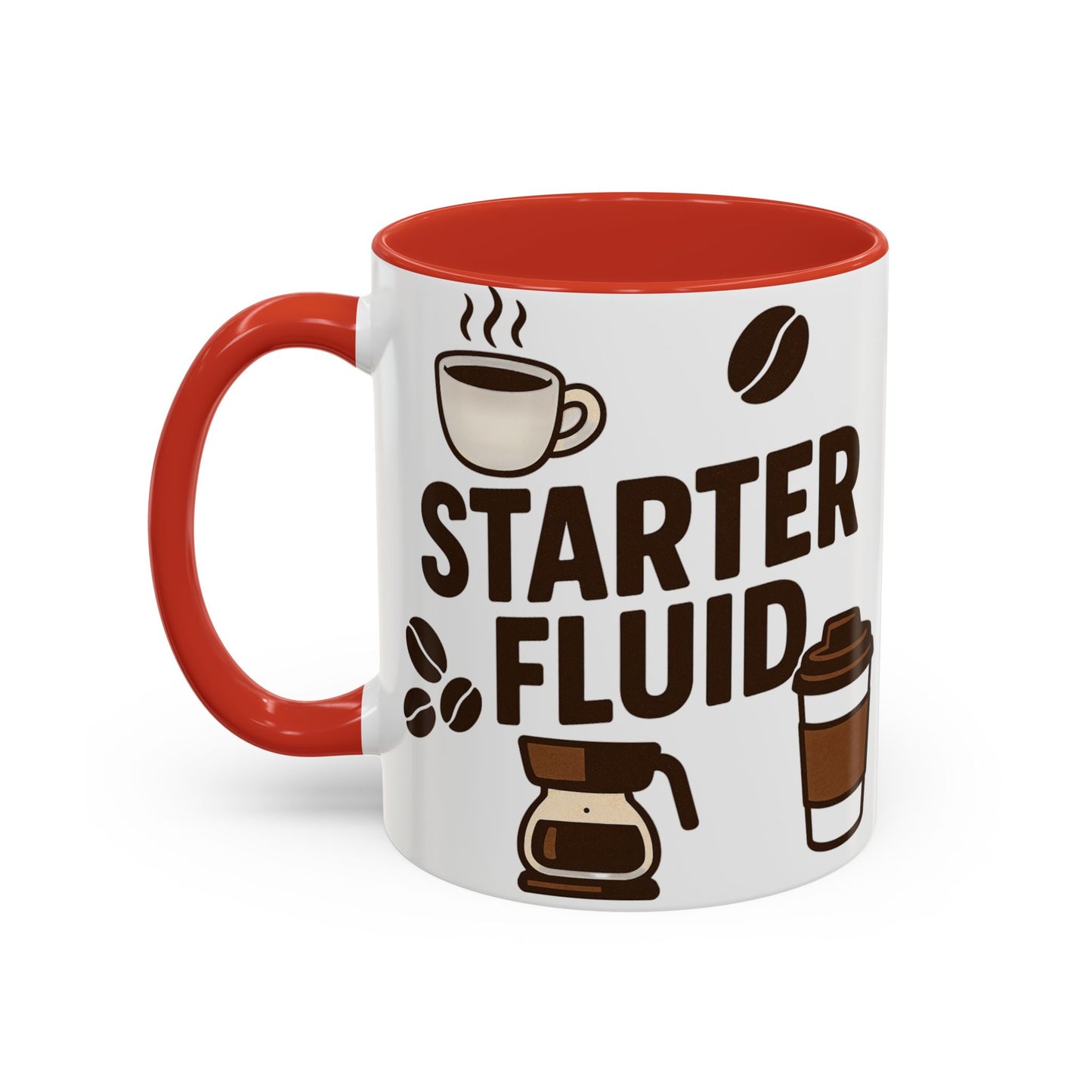 Starter Fluid Coffee Lover's Accent Mug – Perfect Gift for Birthdays, Holidays, or Office Use, Great for Your Morning Brew