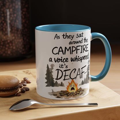 Scary Campfire Decaf Story Coffee Mug - Fun Gift for Outdoor Lovers, Camping, Hiking