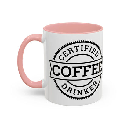 Certified coffee drinker 11oz two-tone ceramic mug - Unique gift for coffee lovers - Mug World