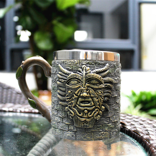 Stone Face Elder Mug Resin Coffee