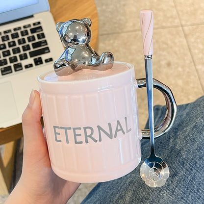 Eternal Bear Mug With Lid Spoon Gift Box